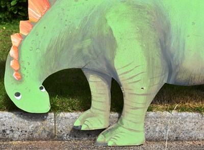 Lot 42 - FORMER BRISTOL ZOO GARDENS - LARGE WOODEN DINOSAUR DISPLAYS