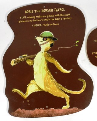 Lot 53 - FORMER BRISTOL ZOO GARDENS - TWO MEERKAT ENCLOSURE SIGNS