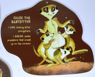Lot 53 - FORMER BRISTOL ZOO GARDENS - TWO MEERKAT ENCLOSURE SIGNS