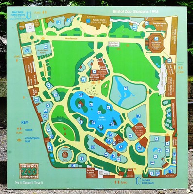 Lot 56 - FORMER BRISTOL ZOO GARDENS - 1996 BRISTOL ZOO GARDENS MAP