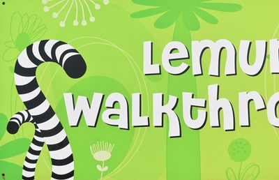 Lot 64 - FORMER BRISTOL ZOO GARDENS - ORIGINAL LEMUR WALKTHROUGH SIGN