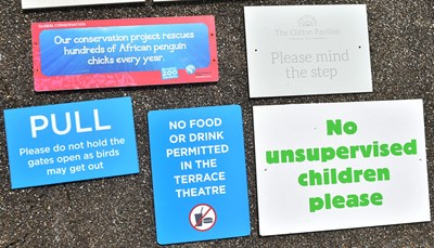Lot 69 - FORMER BRISTOL ZOO GARDENS - COLLECTION OF ASSORTED SIGNS