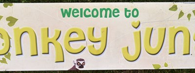 Lot 71 - FORMER BRISTOL ZOO GARDENS - ORIGINAL MONKEY JUNGLE SIGN
