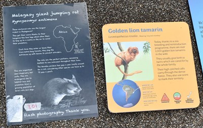 Lot 74 - FORMER BRISTOL ZOO GARDENS - VINTAGE ANIMAL ENCLOSURE PLAQUES
