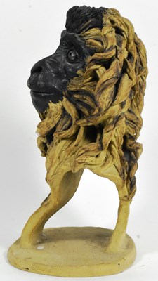 Lot 83 - FORMER BRISTOL ZOO GARDENS - ANNE HOBSEY - SCULPTURE OF A MACAQUE