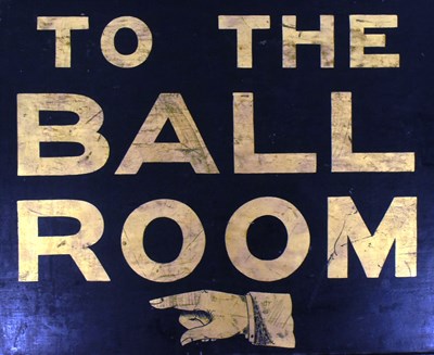 Lot 85 - FORMER BRISTOL ZOO GARDENS - 'TO THE BALLROOM' VINTAGE STYLE WOODEN SIGN