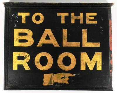 Lot 85 - FORMER BRISTOL ZOO GARDENS - 'TO THE BALLROOM' VINTAGE STYLE WOODEN SIGN