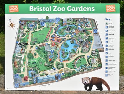 Lot 88 - FORMER BRISTOL ZOO GARDENS - ORIGINAL C2000 LARGE MAP SIGN