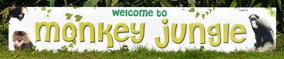 Lot 97 - FORMER BRISTOL ZOO GARDENS - 'WELCOME TO MONKEY JUNGLE' SIGN