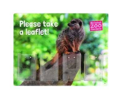 Lot 137 - FORMER BRISTOL ZOO GARDENS - MEERKAT LEAFLET DISPLAY SIGN