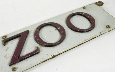 Lot 150 - FORMER BRISTOL ZOO GARDENS - 1930S DOUBLE-SIDED SIGNPOST