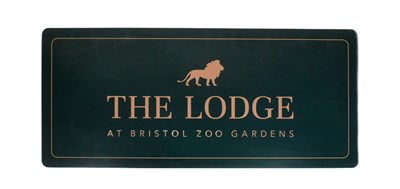 Lot 176 - FORMER BRISTOL ZOO GARDENS - THE LODGE - ORIGINAL SIGN