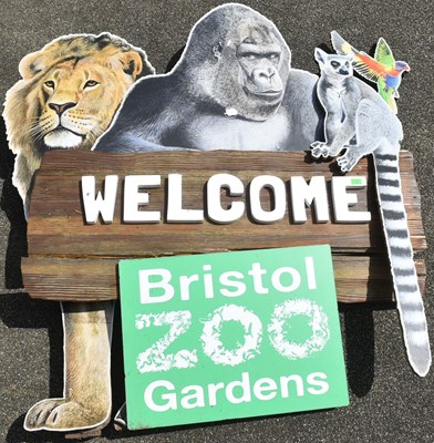 Lot 200 - FORMER BRISTOL ZOO GARDENS - WELCOME TO BRISTOL ZOO SIGN