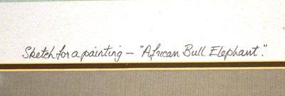 Lot 241 - FORMER BRISTOL ZOO GARDENS - DAVID SHEPHERD (1931-2017) - AFRICAN BULL ELEPHANT - SIGNED PRINT