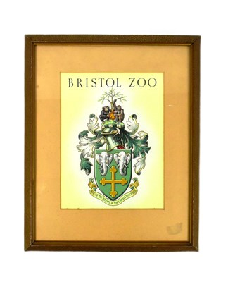 Lot 245 - FORMER BRISTOL ZOO GARDENS - ORIGINAL HAND PAINTED COAT OF ARMS