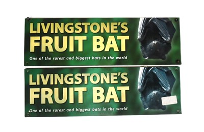 Lot 252 - FORMER BRISTOL ZOO GARDENS - LIVINGSTONE'S FRUIT BAT ENCLOSURE SIGNS