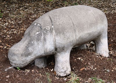 Lot 262 - FORMER BRISTOL ZOO GARDENS - HIPPO SCULPTURE FROM PLAYGROUND