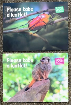 Lot 266 - FORMER BRISTOL ZOO GARDENS - ORIGINAL 'PLEASE TAKE A LEAFLET' SIGNS