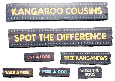 Lot 269 - FORMER BRISTOL ZOO GARDENS - KANGAROO ENCLOSURE SIGNS