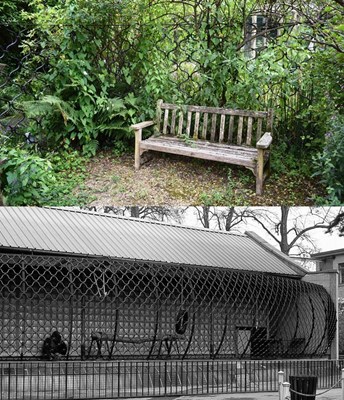 Lot 280 - FORMER BRISTOL ZOO GARDENS - ORIGINAL GORILLA HOUSE RAILINGS BRIDGE SECTIONS