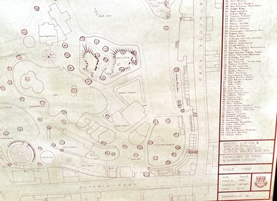 Lot 282 - FORMER BRISTOL ZOO GARDENS - 1981 'CATALOGUE OF TREES' MAP