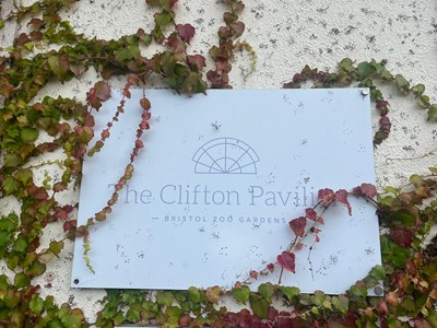 Lot 293 - FORMER BRISTOL ZOO GARDENS - CLIFTON PAVILION ORIGINAL SIGN