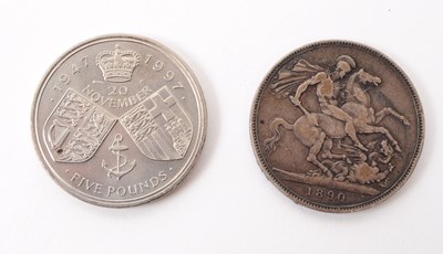 Lot 519 - 1890 QUEEN VICTORIA CROWN COIN