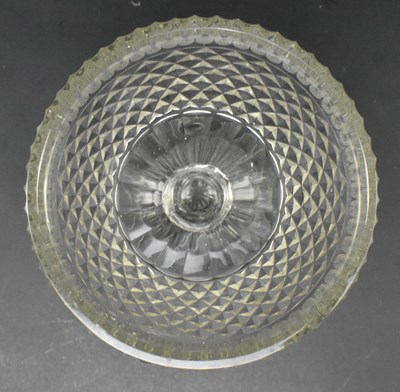 Lot 131 - TWO VICTORIAN 19TH CENTURY HAND BLOWN CUT GLASS FLY TRAP & BON BON DISH