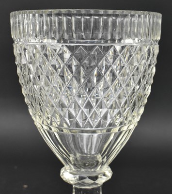 Lot 131 - TWO VICTORIAN 19TH CENTURY HAND BLOWN CUT GLASS FLY TRAP & BON BON DISH