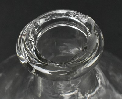 Lot 131 - TWO VICTORIAN 19TH CENTURY HAND BLOWN CUT GLASS FLY TRAP & BON BON DISH