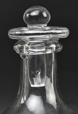 Lot 131 - TWO VICTORIAN 19TH CENTURY HAND BLOWN CUT GLASS FLY TRAP & BON BON DISH