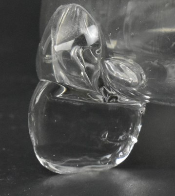 Lot 131 - TWO VICTORIAN 19TH CENTURY HAND BLOWN CUT GLASS FLY TRAP & BON BON DISH