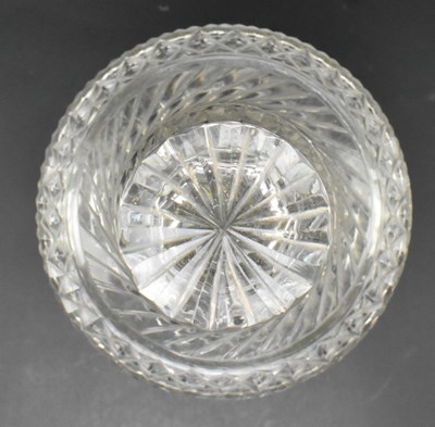 Lot 131 - TWO VICTORIAN 19TH CENTURY HAND BLOWN CUT GLASS FLY TRAP & BON BON DISH