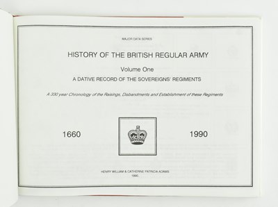 Lot 125 - MILITARY. COLLECTION OF MAJ. 20TH CENTURY BRITISH ARMY REGIMENTAL HISTORIES