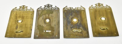 Lot 192 - ARCHITECTURAL SALVAGE - LATE 19TH CENTURY ART NOUVEAU BRASS DOOR PLATES