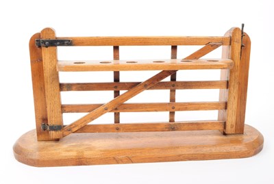 Lot 326 - VINTAGE 20TH CENTURY WOODEN NOVELTY GATE PIPE HOLDER