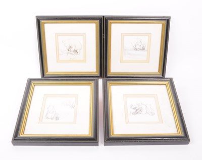 Lot 327 - ERNEST HOWARD SHEPARD (1879 - 1976) - X4 WINNIE THE POOH SKETCHES