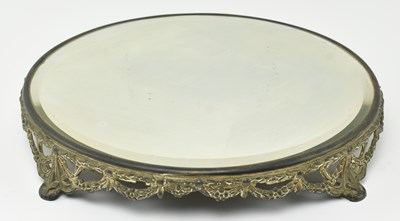 Lot 59 - NEOCLASSICAL INSPIRED LATE 19TH CENTURY SILVER PLATED & MIRRORED PLATEAU