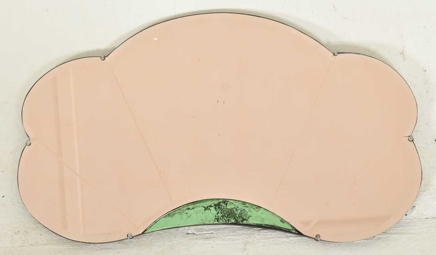 Lot 321 - ART DECO 1930S FAN SHAPED WALL HANGING MIRROR