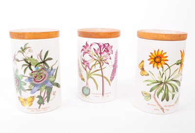 Lot 153 - PORTMEIRION - BOTANICAL GARDEN - CERAMIC STORAGE JARS