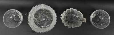Lot 333 - KOSTA BODA, IITTALA ETC - COLLECTION OF VINTAGE FROSTED GLASSWARE, MOSTLY BOWLS