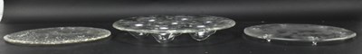 Lot 311 - KOSTA BODA, IITTALA ETC - COLLECTION OF TWELVE VINTAGE FROSTED GLASS PLATES & PLATTERS