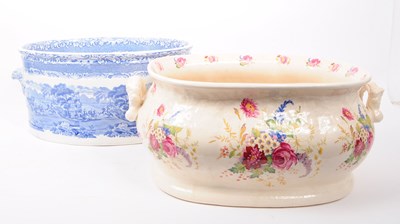 Lot 158 - COPELAND - SPODE - X2 OVAL PLANTER / FOOTBATH