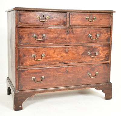 Lot 385 - GEORGE III 19TH CENTURY MAHOGANY CHEST OF DRAWERS