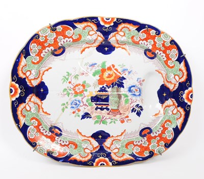 Lot 159 - IRONSTONE CHINA - LATE 19TH CENTURY LARGE MEAT PLATTER