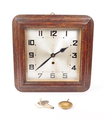 Lot 299 - VINTAGE 20TH CENTURY CIRCA 1940S OAK WALL CLOCK