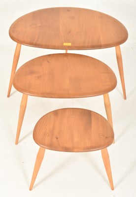 Lot 9 - ERCOL - MODEL 354 - MID CENTURY PEBBLE NEST OF TABLES