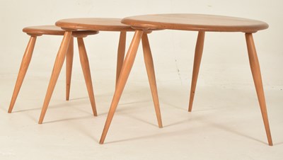 Lot 9 - ERCOL - MODEL 354 - MID CENTURY PEBBLE NEST OF TABLES