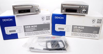 Lot 411 - DENON - DRR-M30 CASSETTE DECK & UD-M30 CD RECIEVER