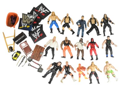 Lot 518 - WWF - COLLECTION OF ASSORTED JAKKS PACIFIC WRESTLING FIGURES